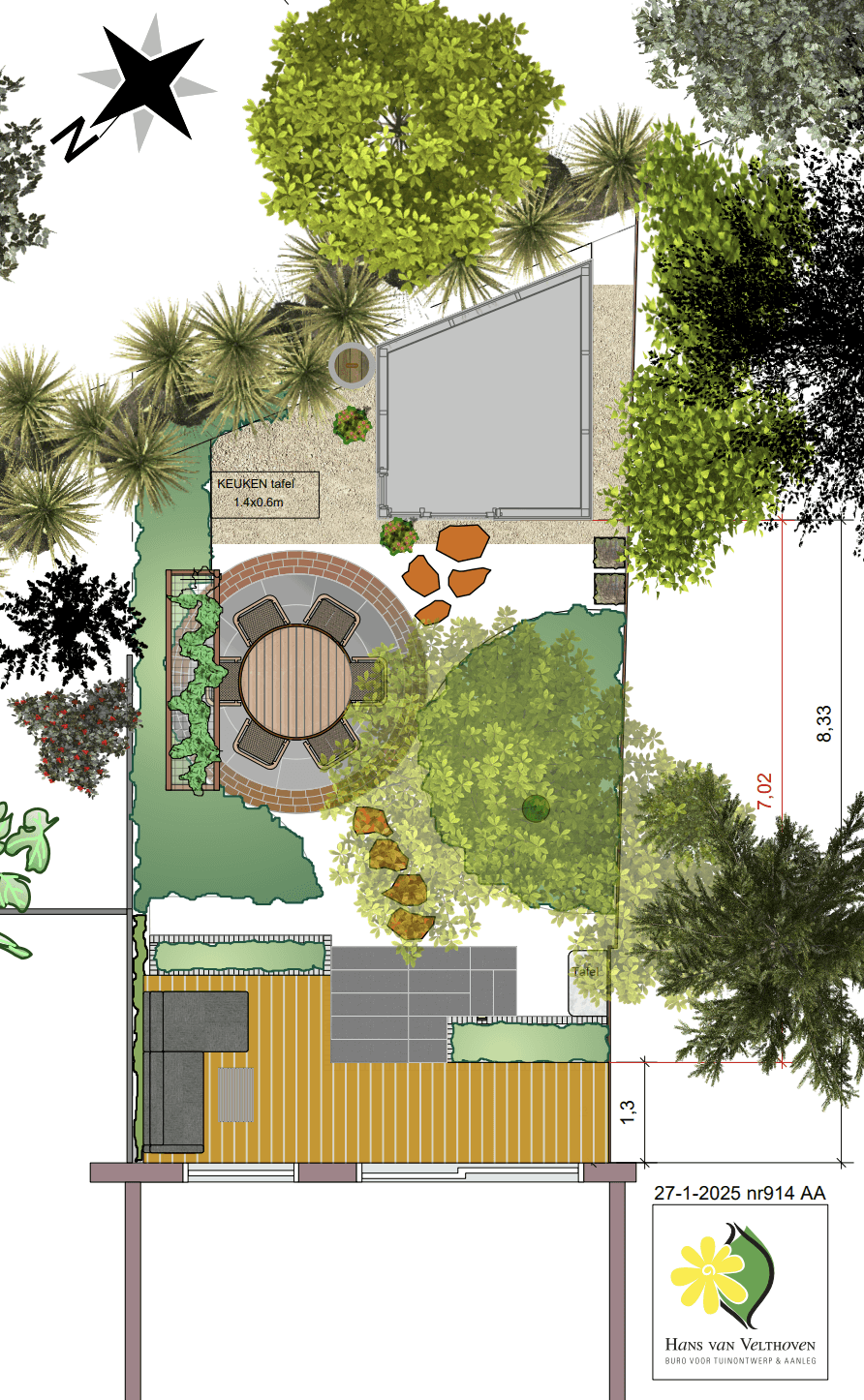 Modern landscaped garden showcasing professional outdoor design.