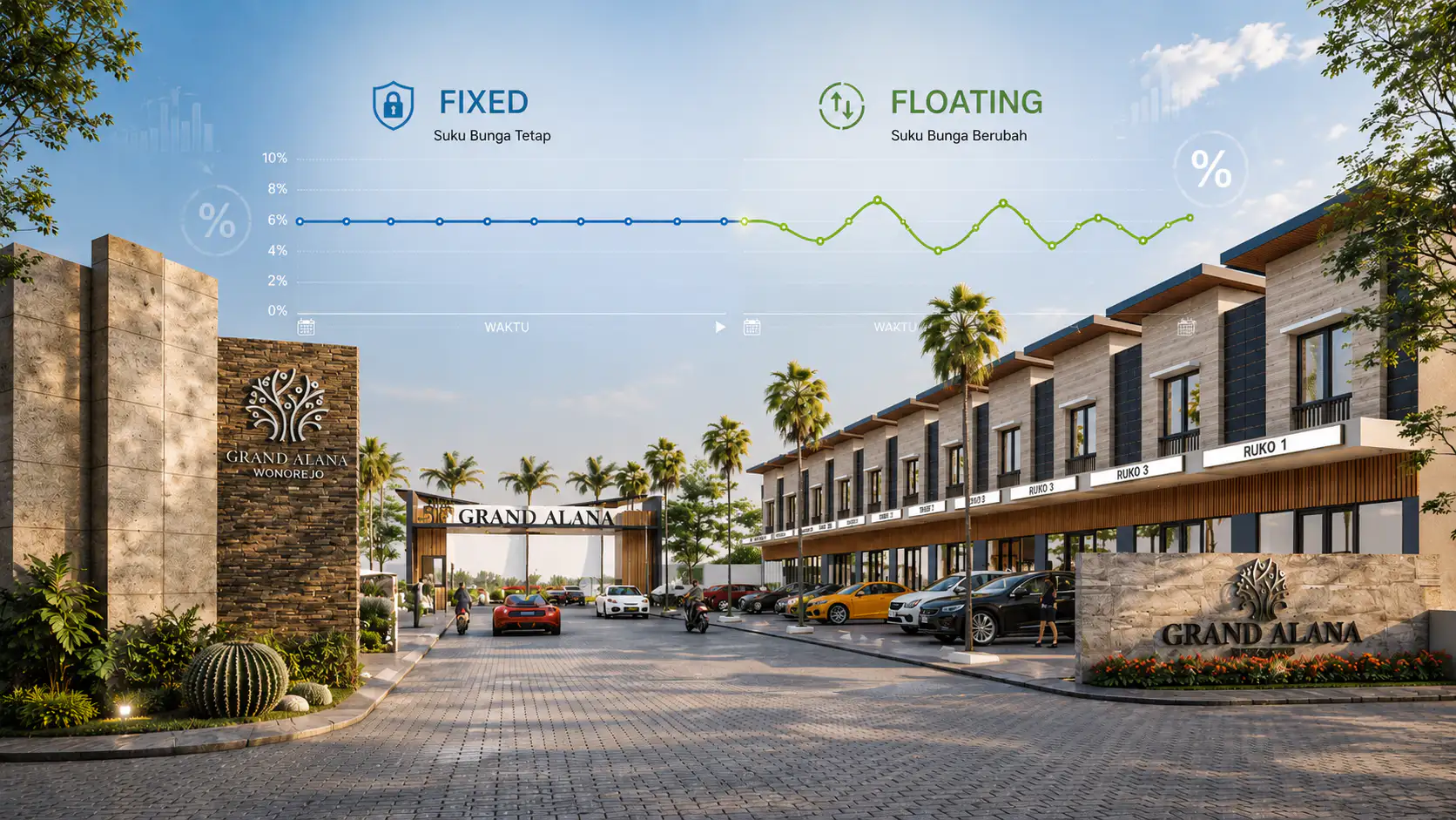 Bunga Fixed dan Floating Alana Regency