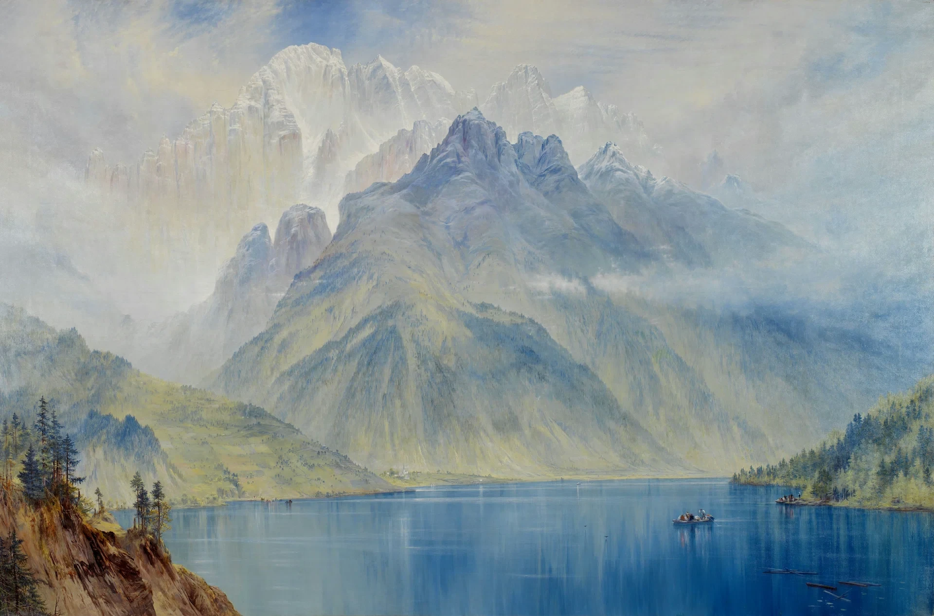 Alpine Peak Over Lake