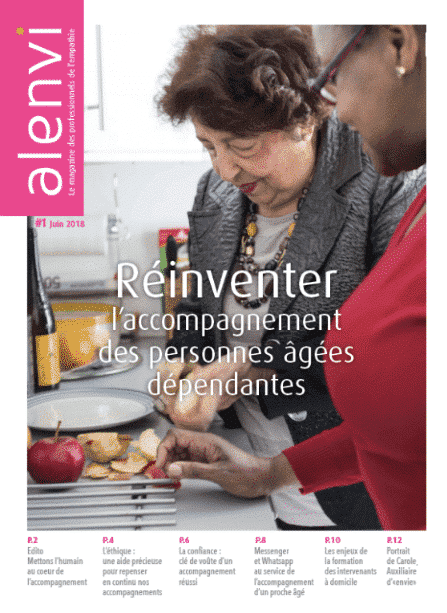 Couverture du magazine Alenvi n°1 : « Réinventer l'accompagnement des personnes âgées dépendantes »