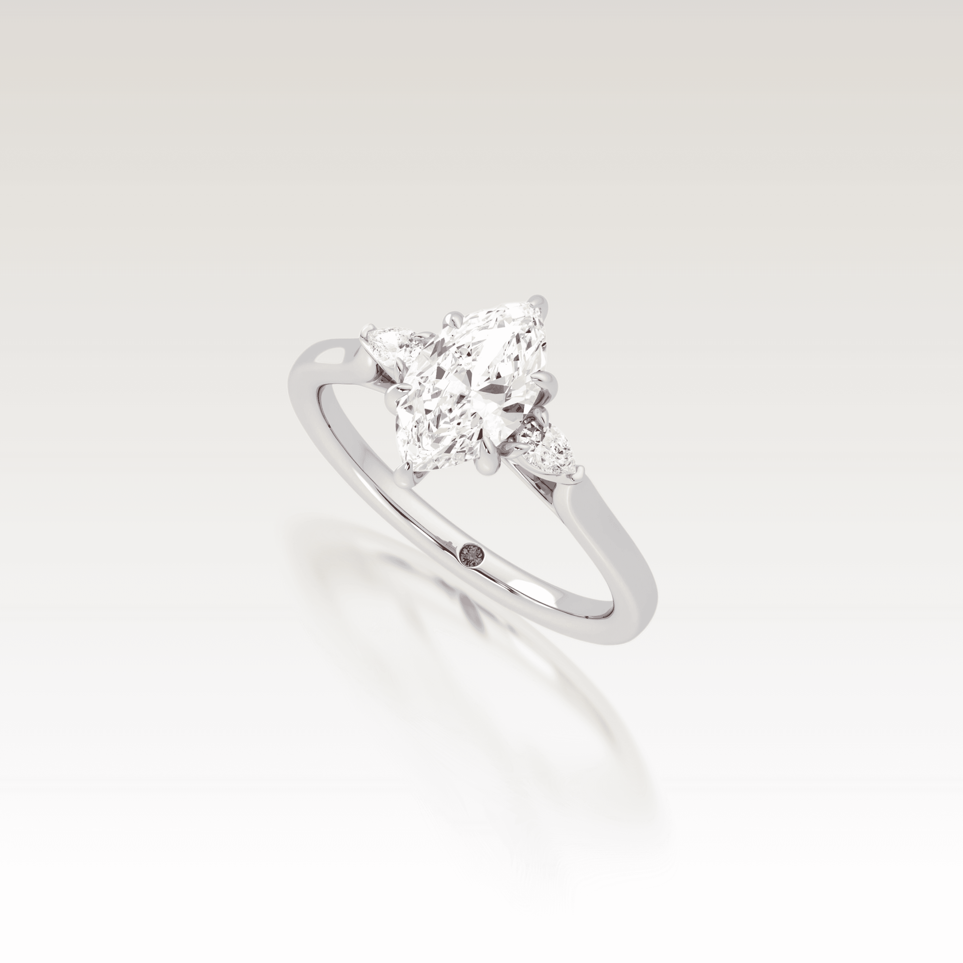 Trio Marquise Love Knot Diamond Ring image 4