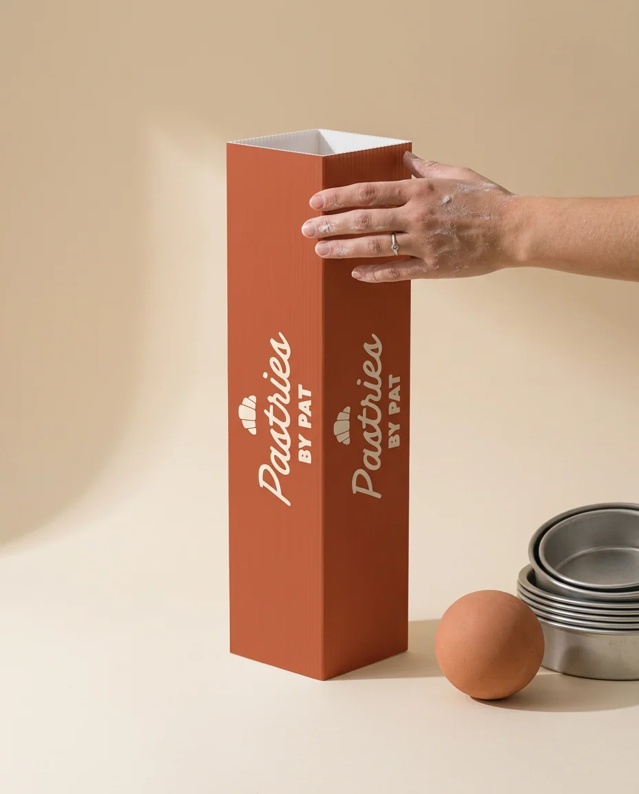 Bollard signs, branded product shot