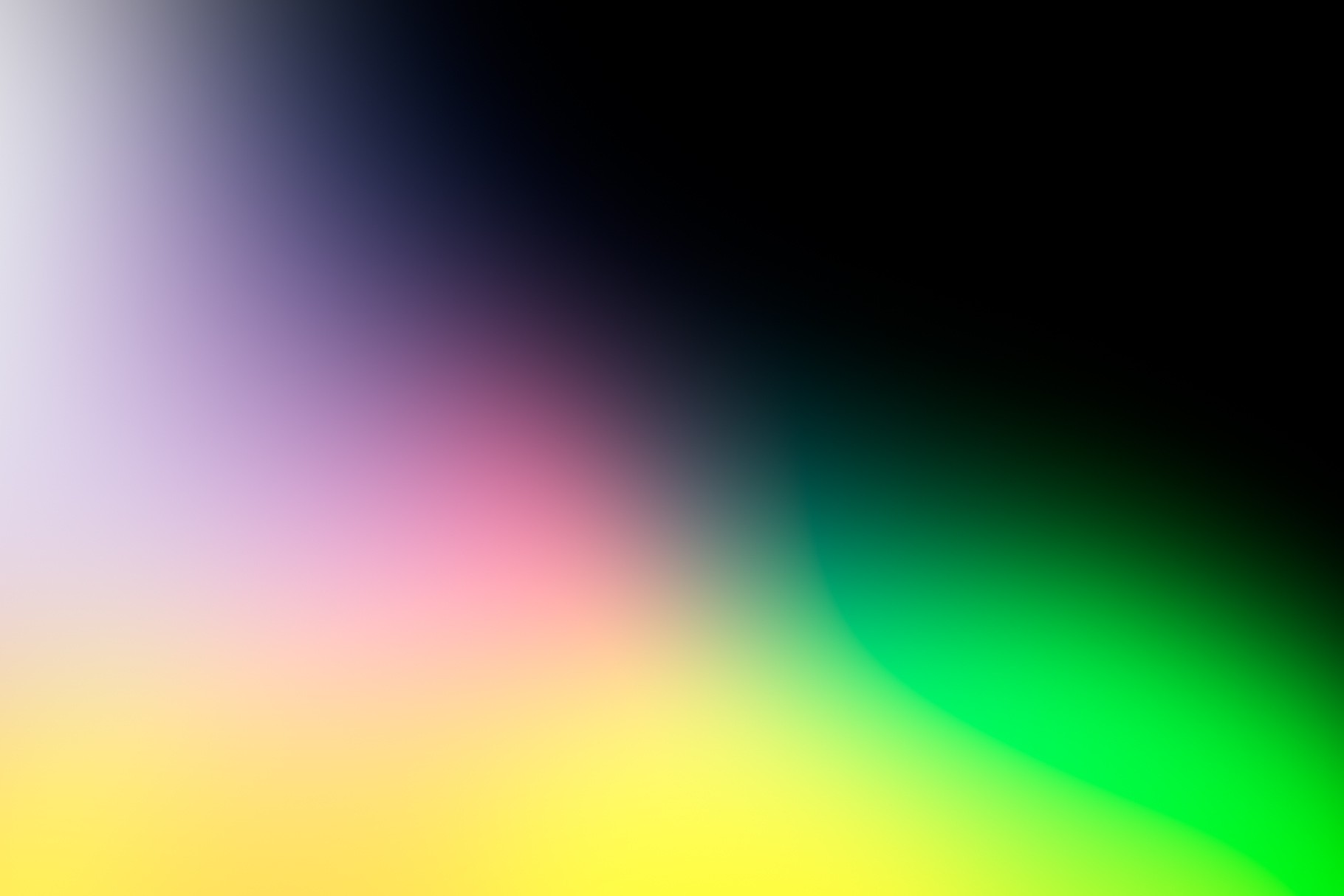 Smooth gradient with a combination of black, green, pink, and purple for a modern aesthetic.