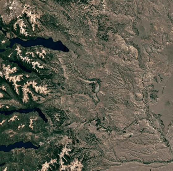 Visión satelital del Río Chimehuin