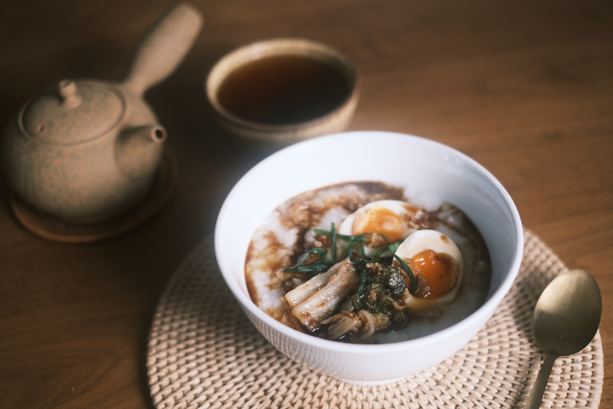 Congee and tea