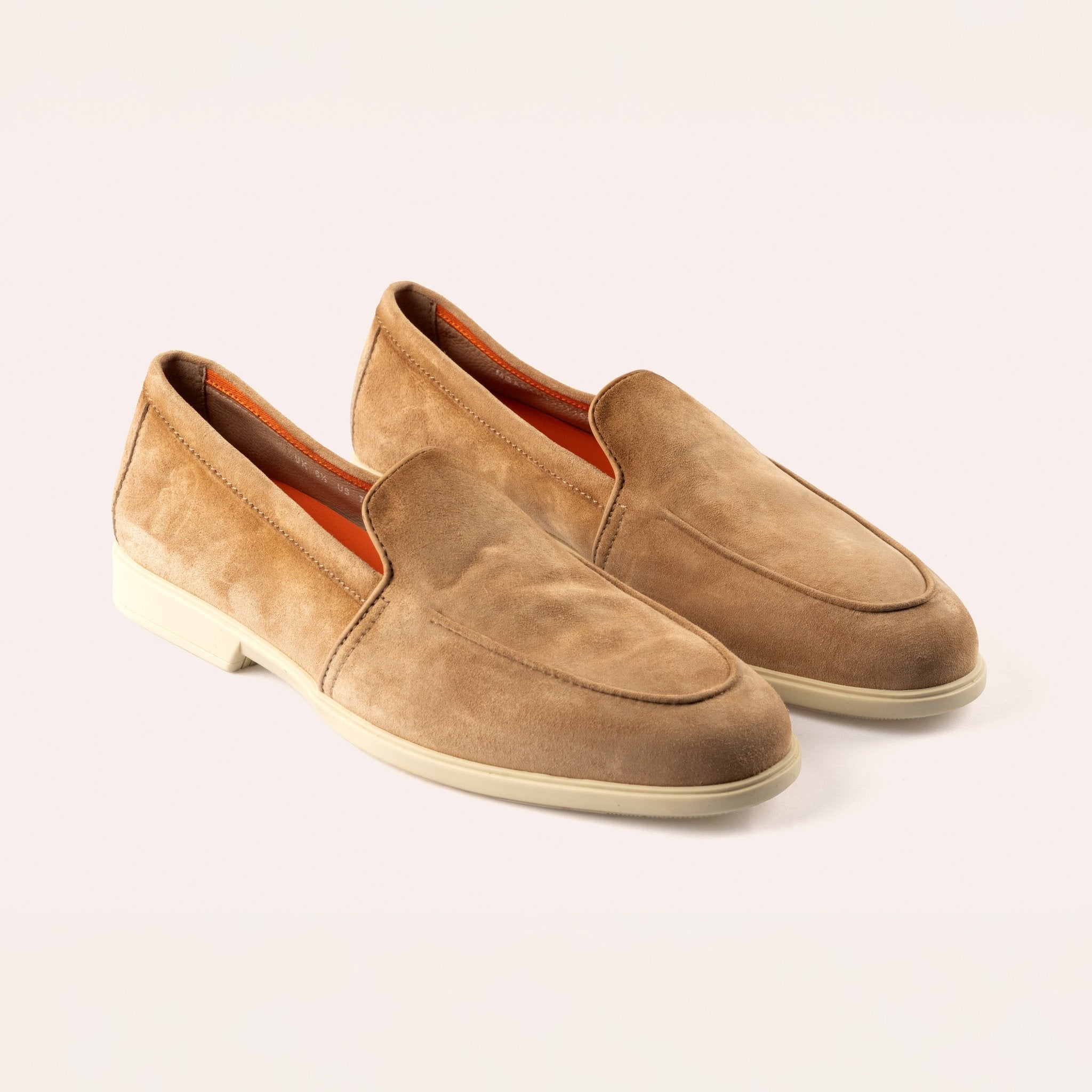 Men's beige suede Summer loafer - Mandelli UK