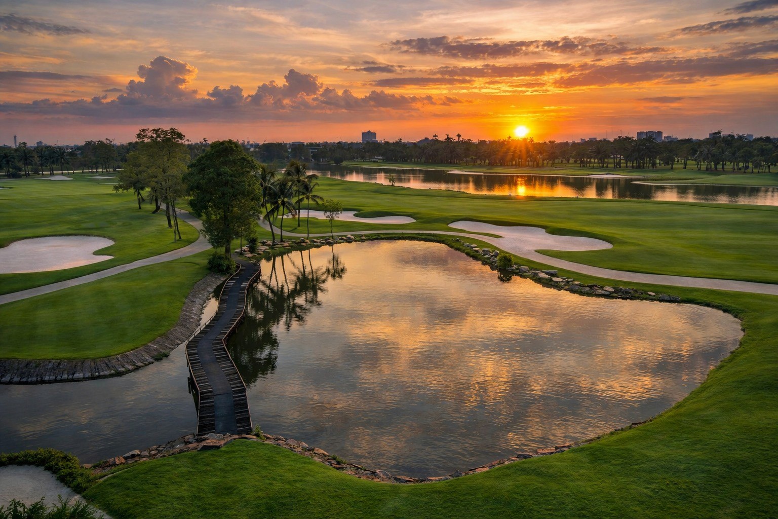 two person playing golf