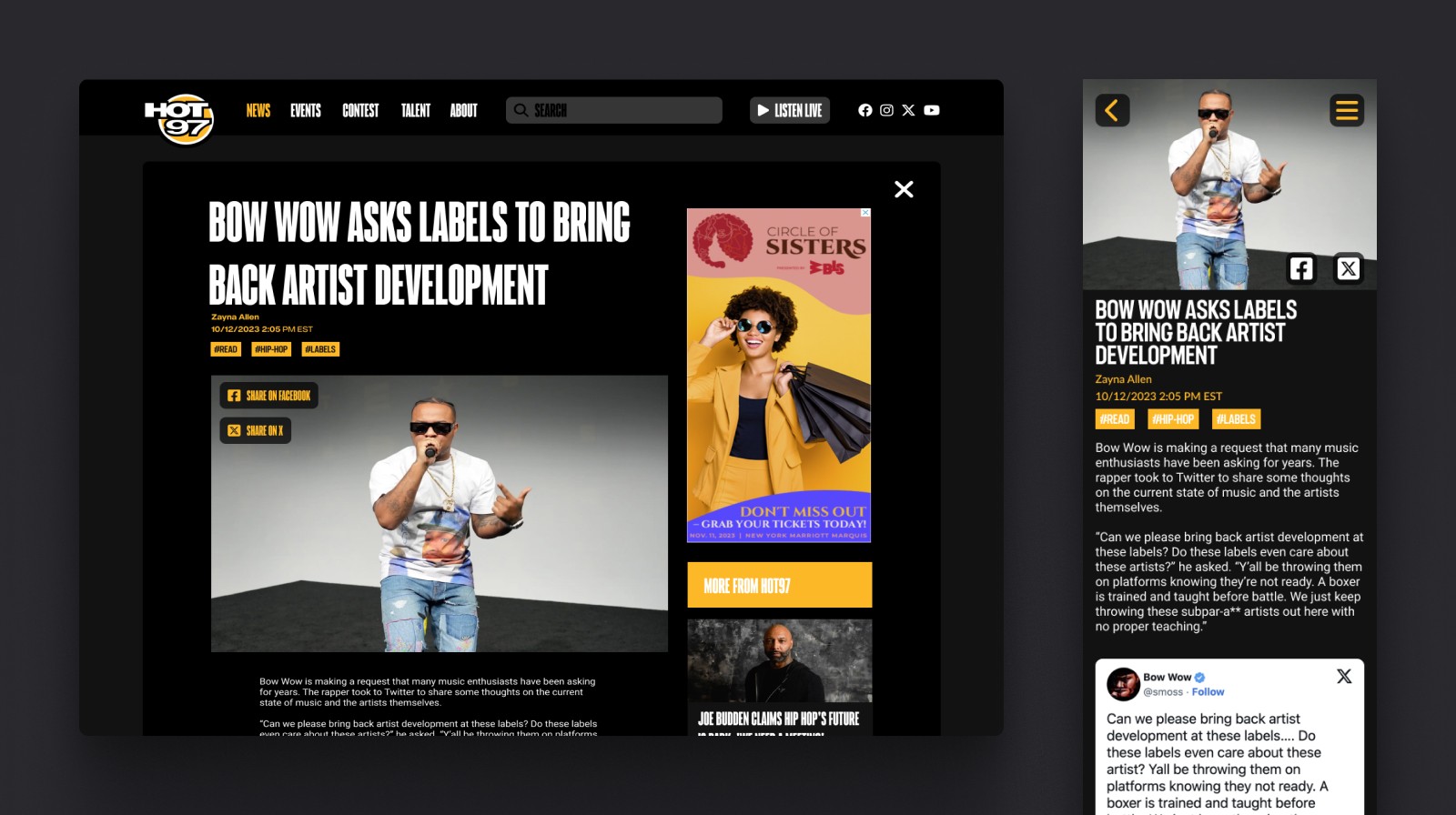 Tablet showing Bloomy UI