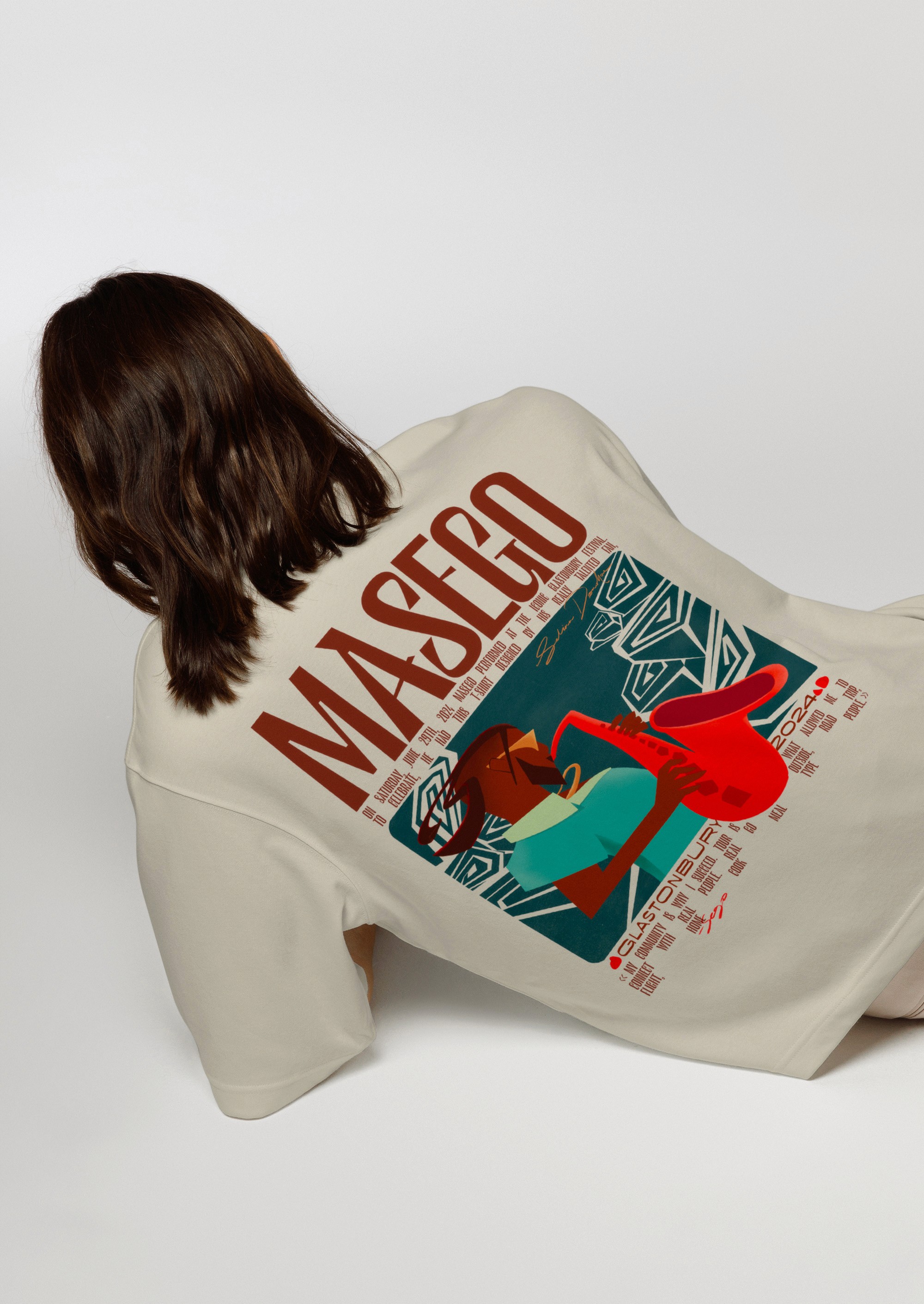 masego at glastonbury 2024 t-shirt design competition entry - selina donohoe