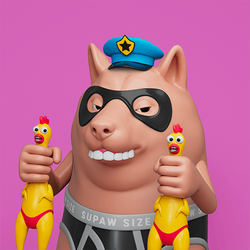 Shiba Inu with chickens