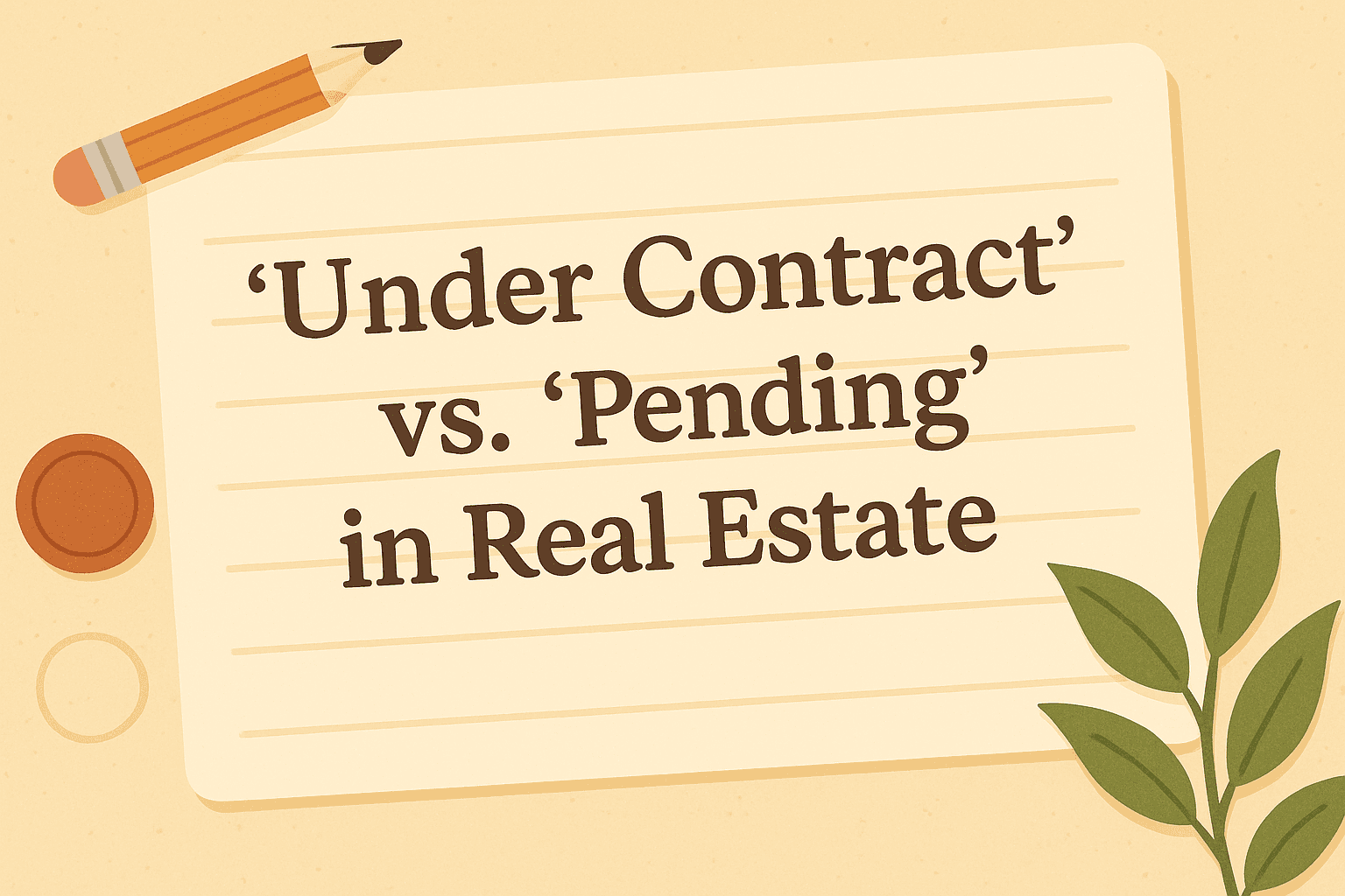 under contract vs pending