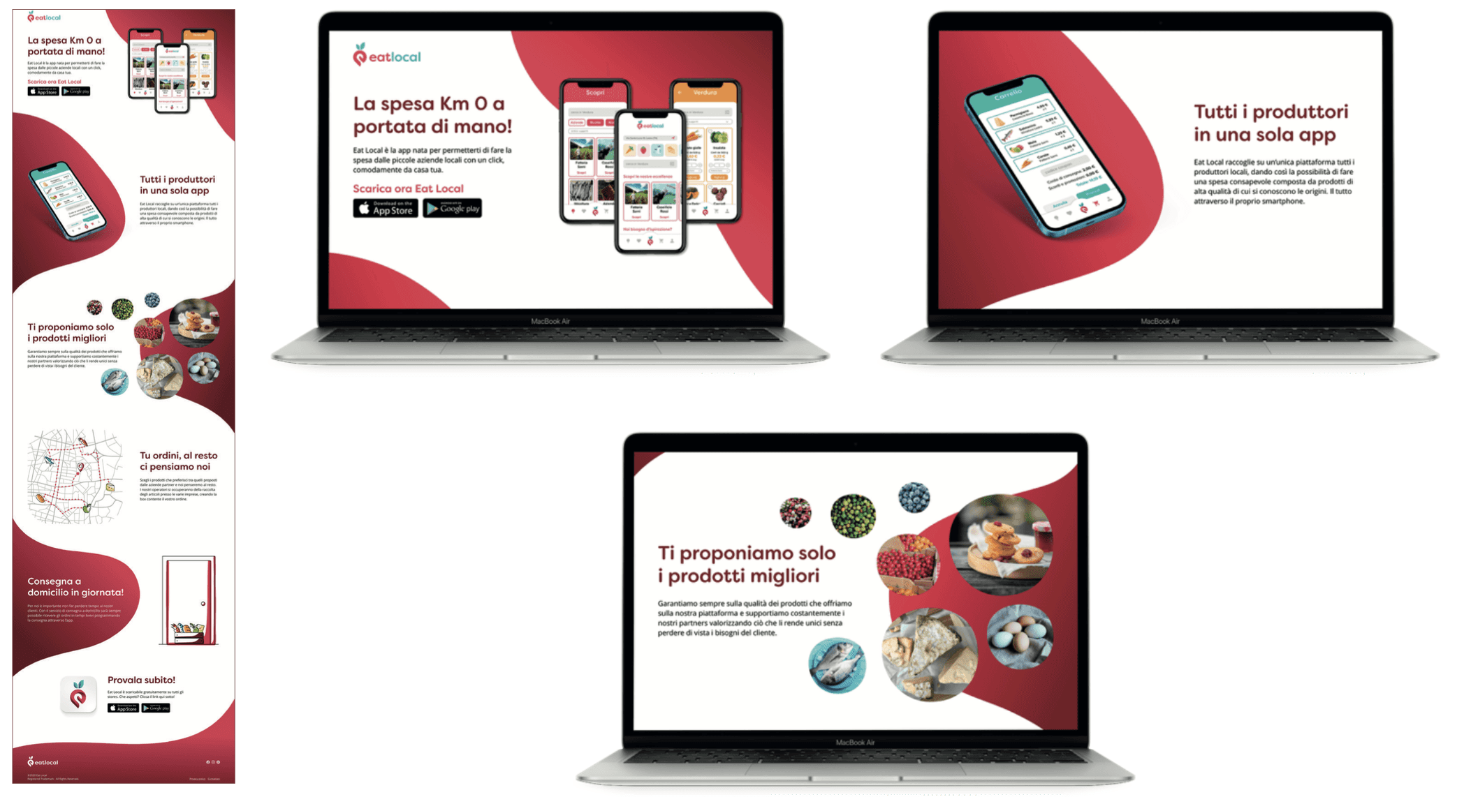 Landing page di promozione dell'app