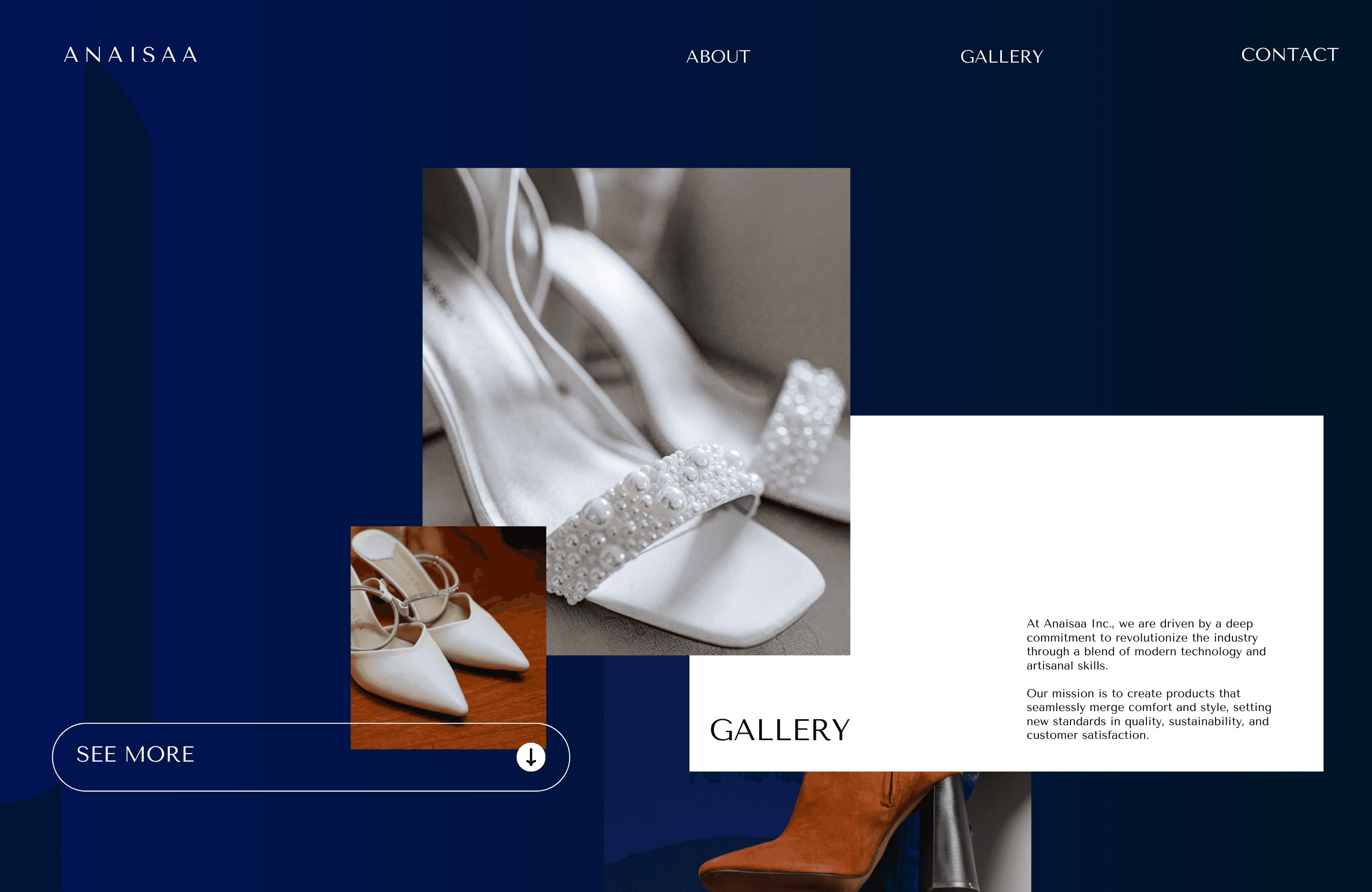 A snapshot of the minimal website layout.