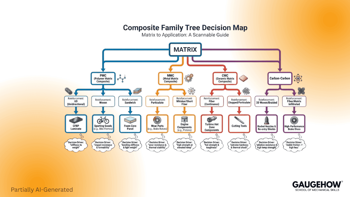 Composite types by matrix family decision map
