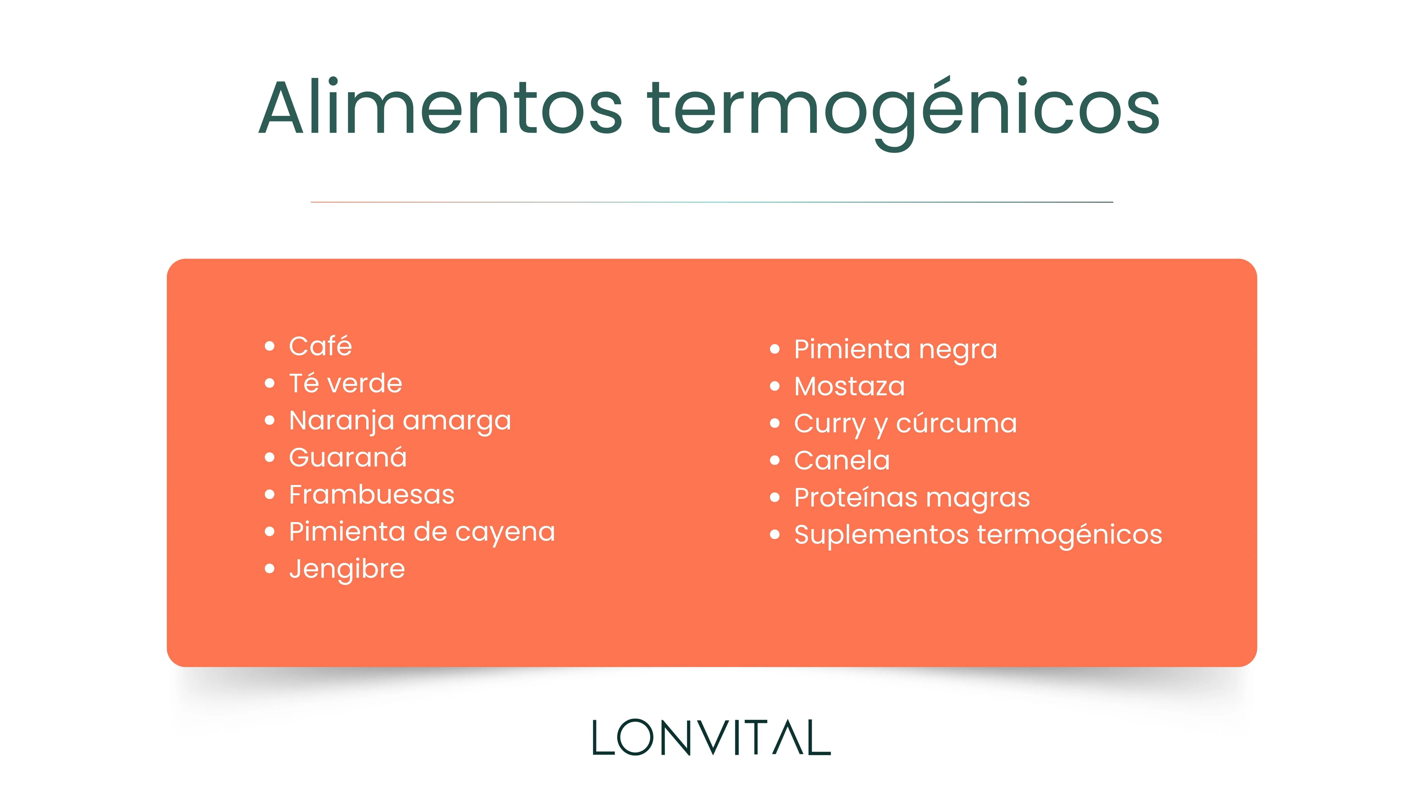 Alimentos termogénicos