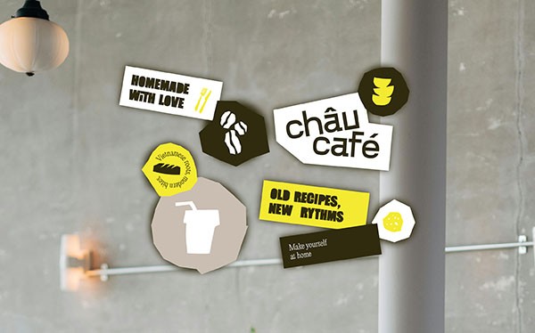 bold stickers for restaurant branding