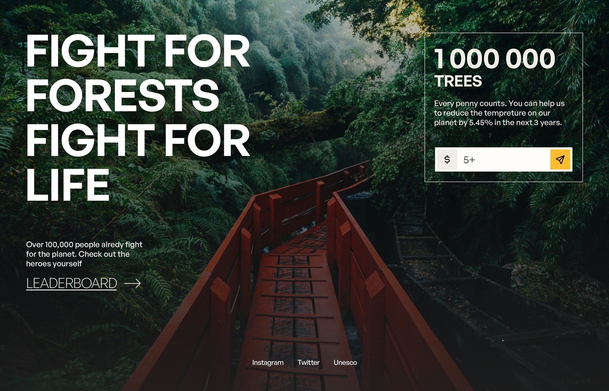 Web Design for a non profit that saves trees.