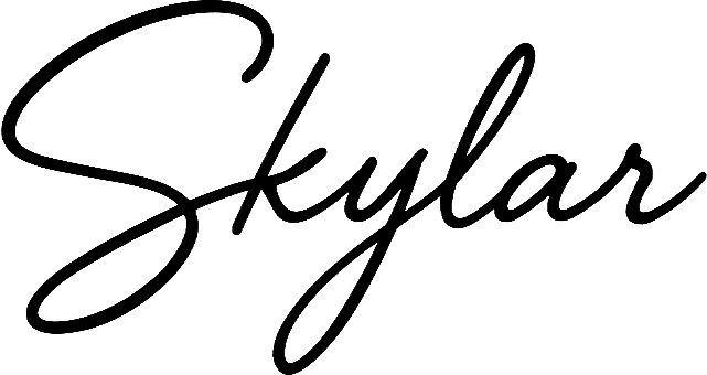 Elegant cursive signature of the name "Skylar" in black.