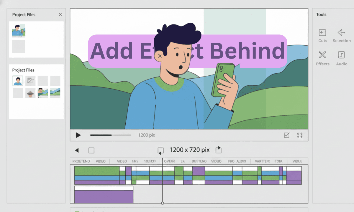 배경 효과, 배경 심도 효과, 피사계 심도, 자동 자막, 영상 편집, AI 영상 편집기, 배경 효과가 있는 사람의 이미지