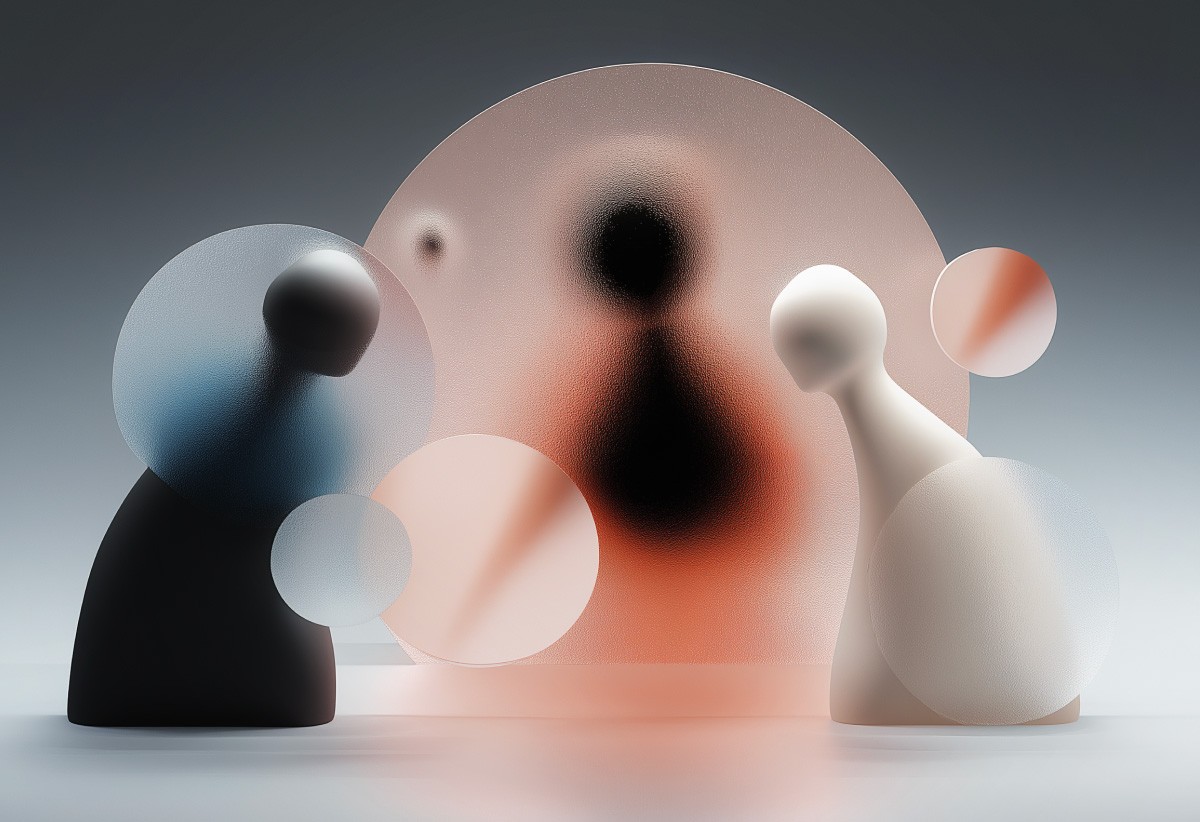 A conceptual AI generated image of shadowy figures, depicting the notion of AI blackmailing humans.