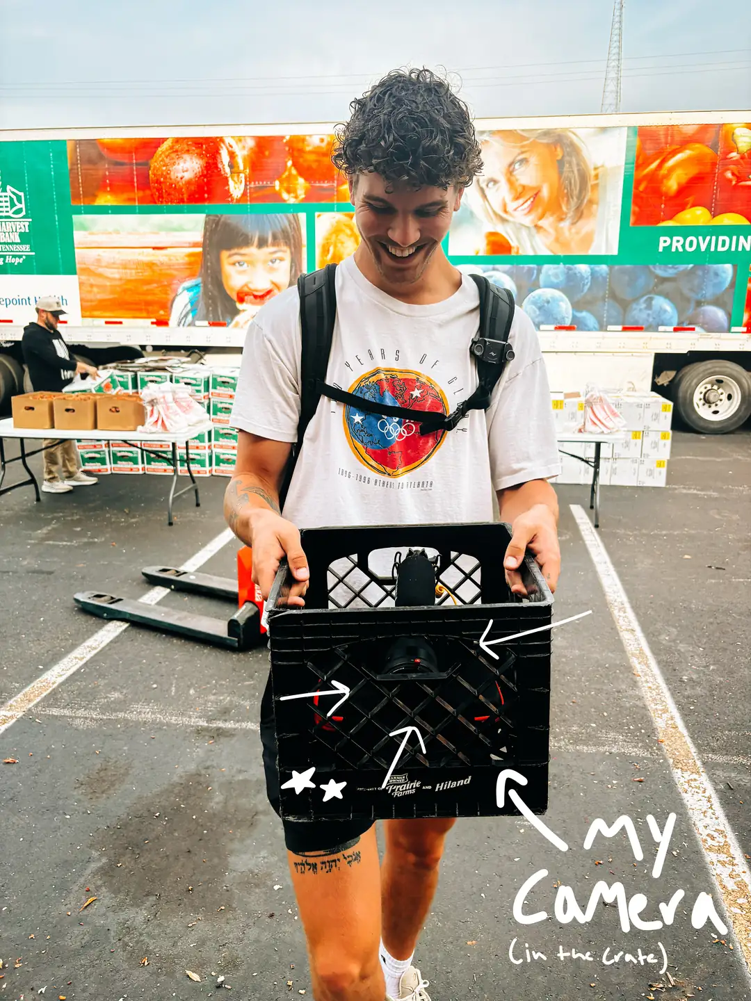 Portrait of portfolio creator – back view