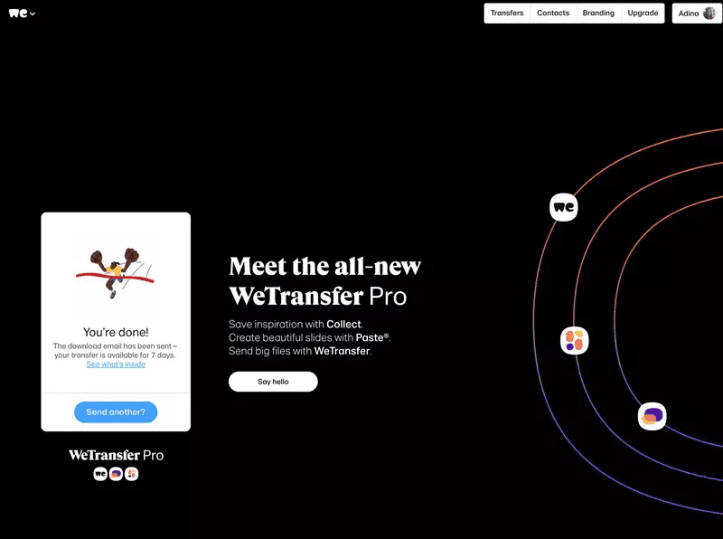  WeTransfer’s Promotion of Paid Features During Load