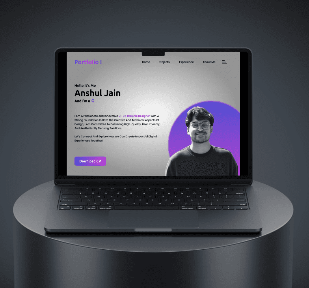 Project showcase laptop mockup