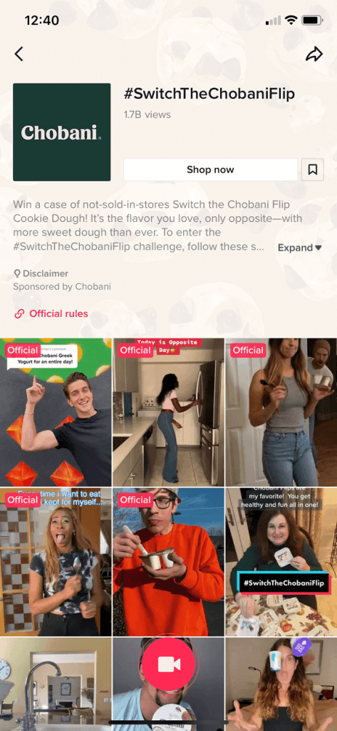 Chobani user generated content campaign