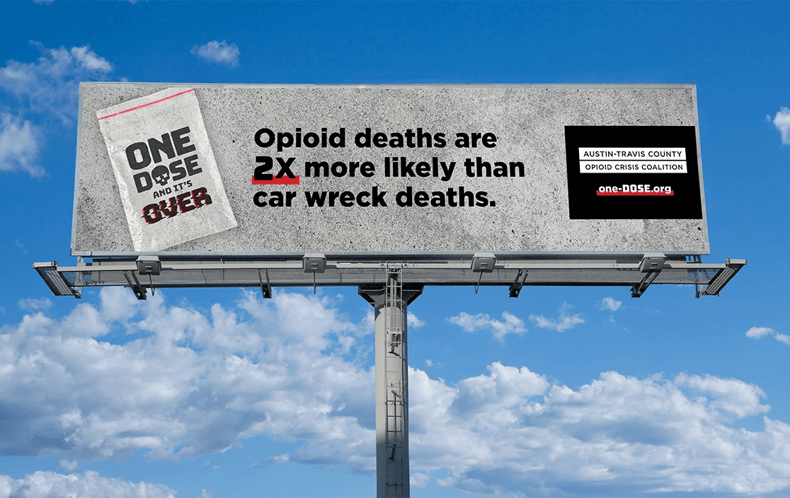 out of home billboard ad for public health campaign