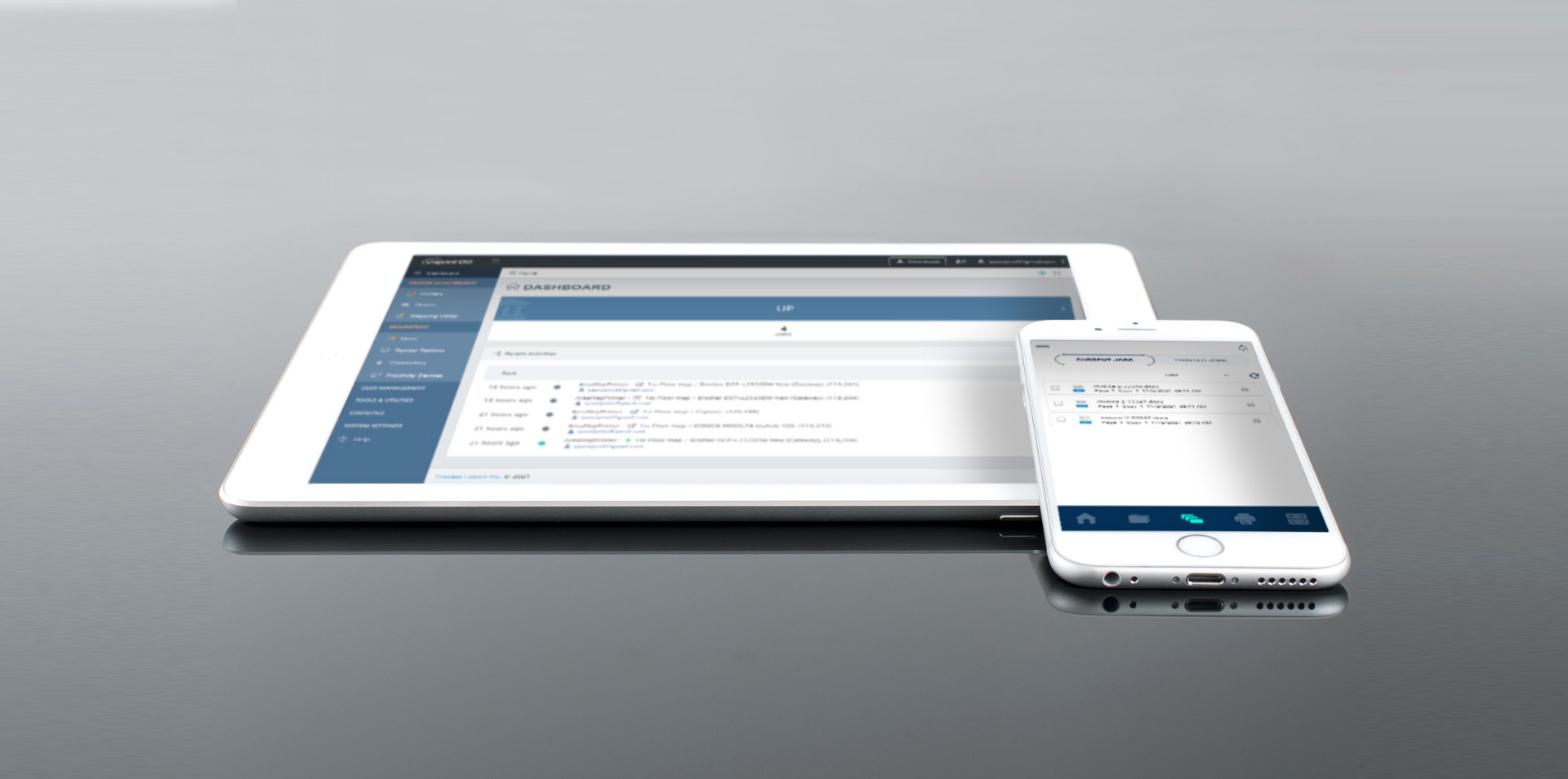 A smiling woman doctor is sitting at her desk and looking at a computer screen showing a medical screening test.