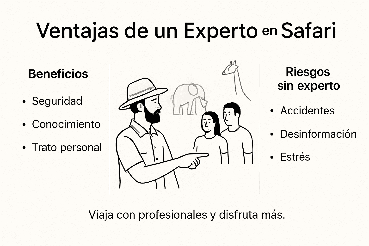 Infografía: Lo que debes saber sobre los beneficios y posibles riesgos de contratar expertos en safaris