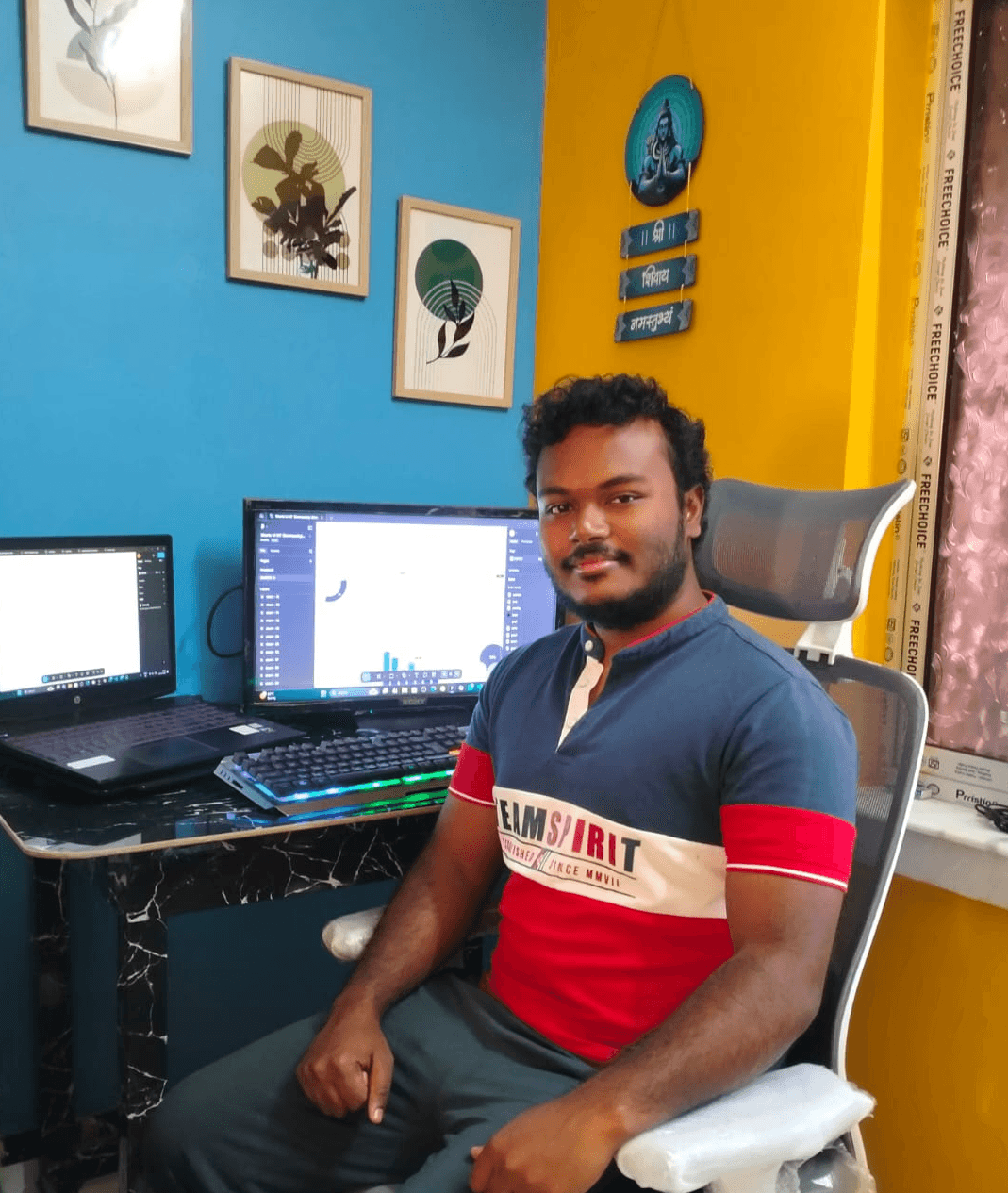 Portrait of portfolio creator – front view