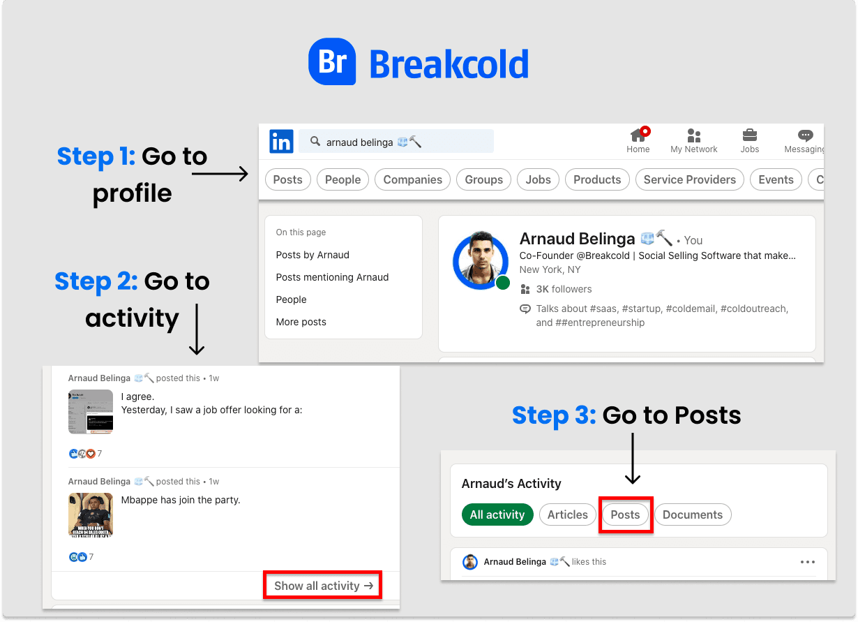 LinkedIn Connect Message Examples Manually Engaging | Breakcold