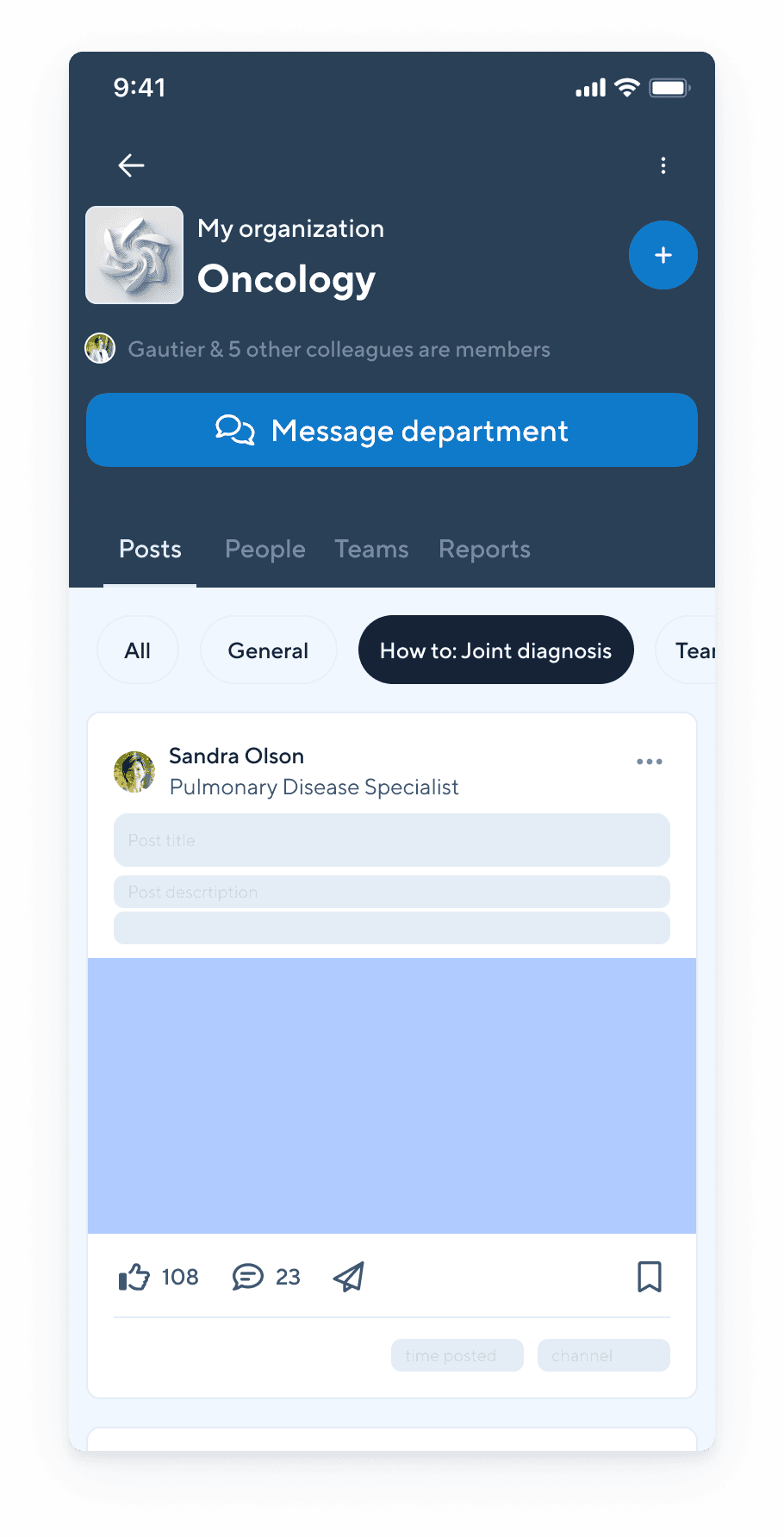 Doctolib Connect Department page