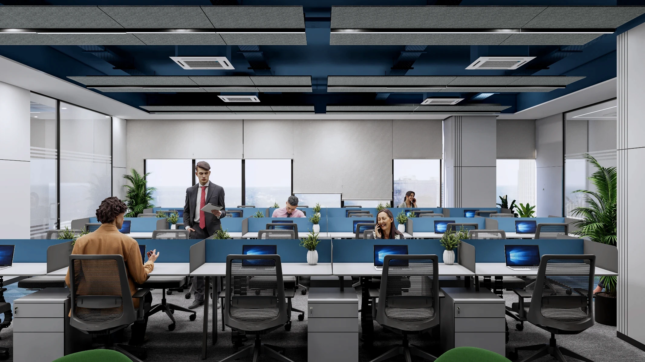 Quality Care hospital's workspace workstation area