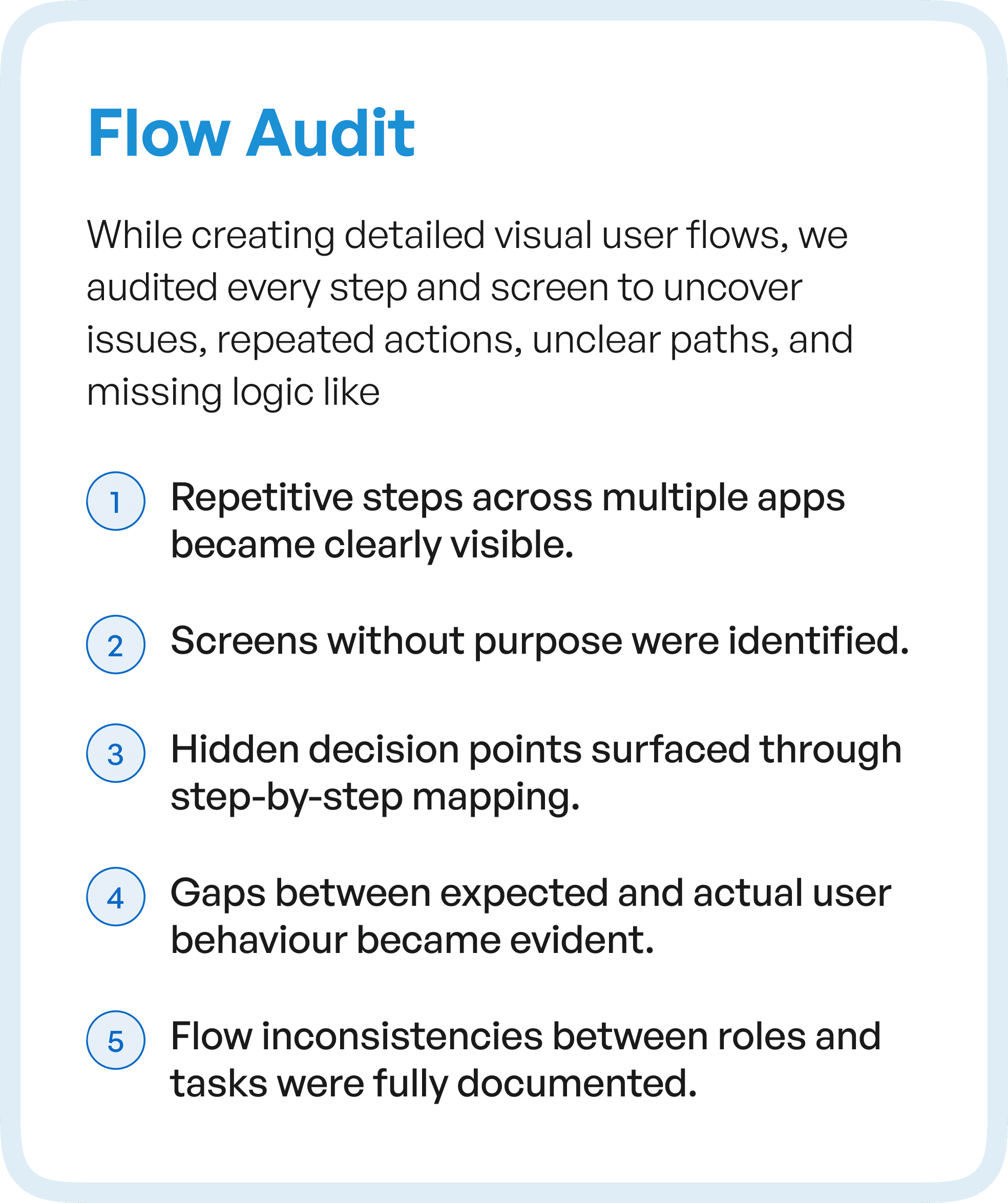 Flow Audit revealed in detail & points