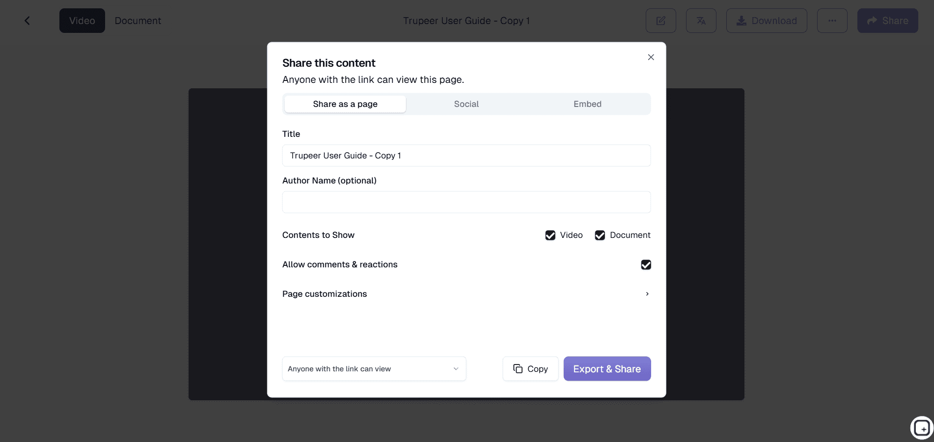 Review, Brand, and Share