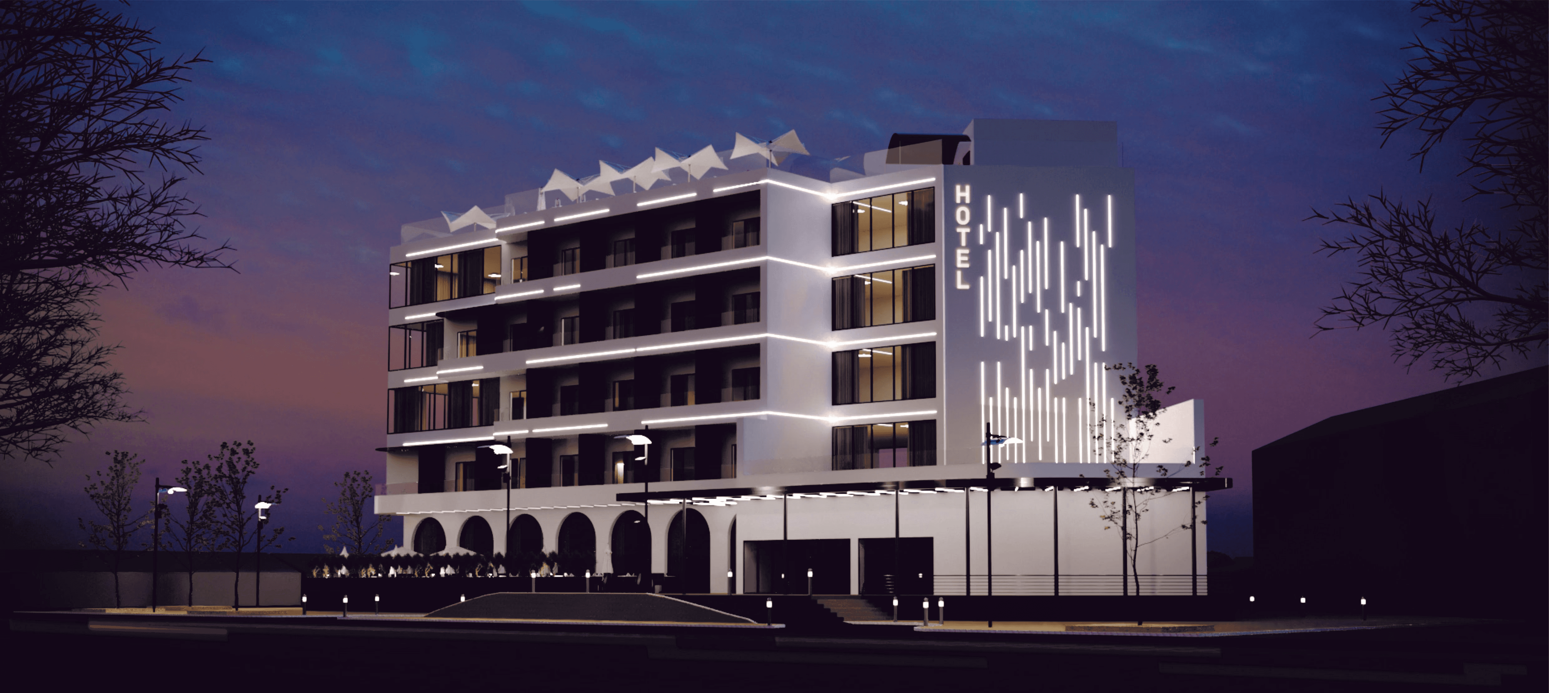 Архитектурная визуализация гостиницы на 53 номера, Ташкент