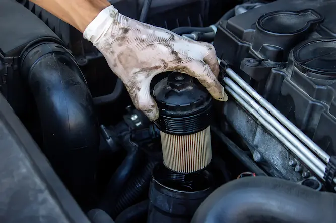 Filter replacment of a car at Ideal Premier