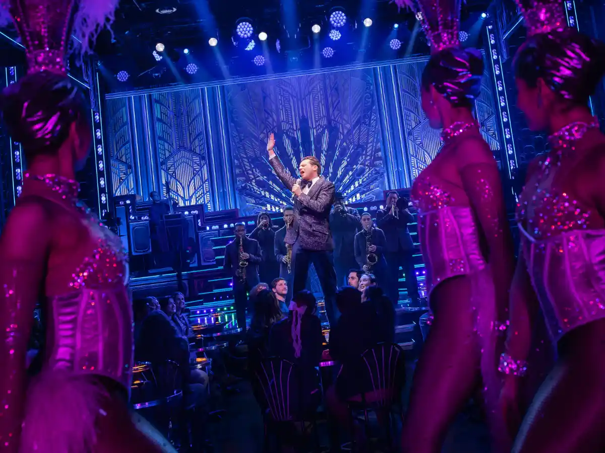 Musical number from Just In Time on Broadway at the Circle In The Square Theatre