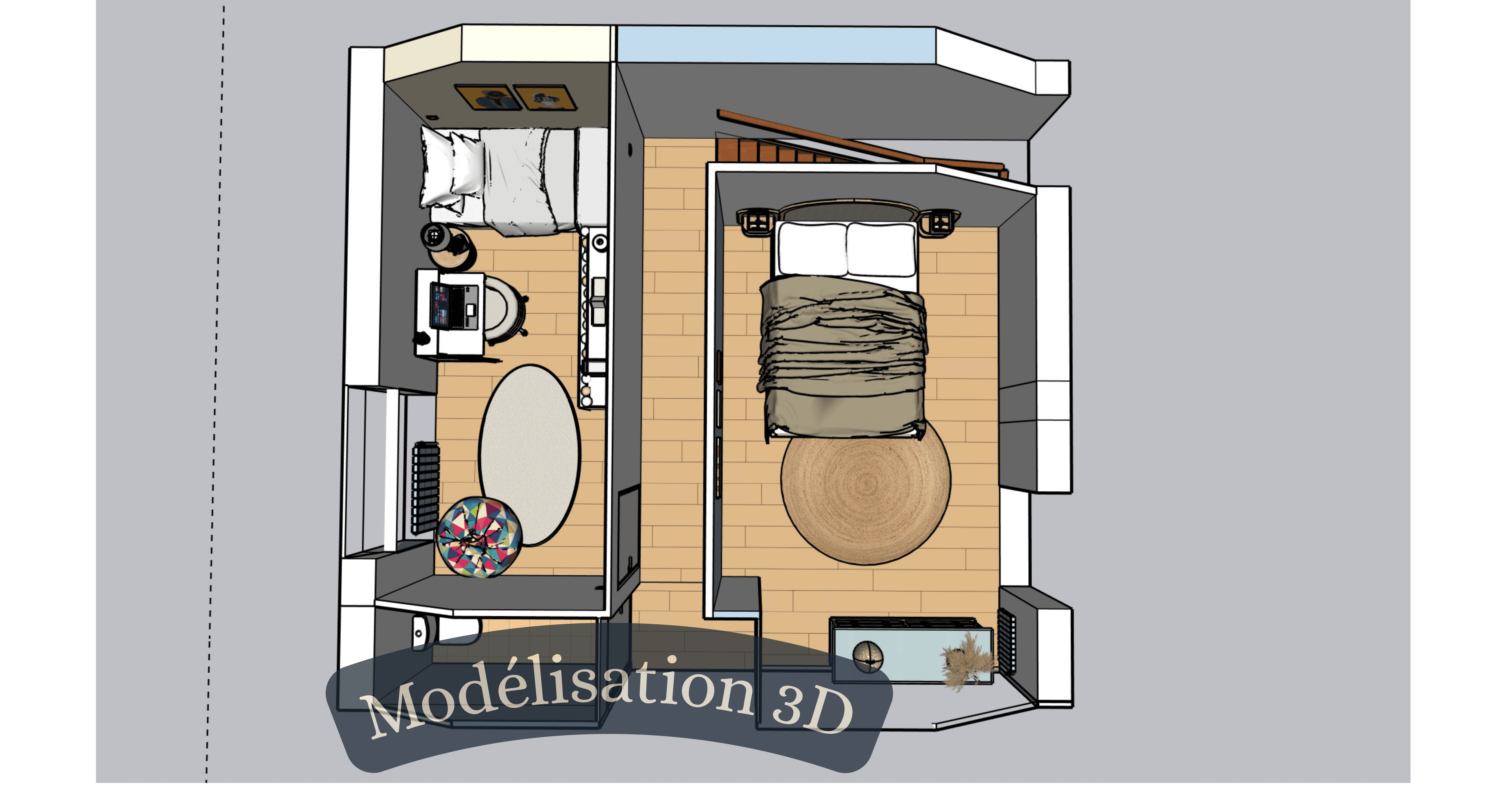 modélisation 3D étage