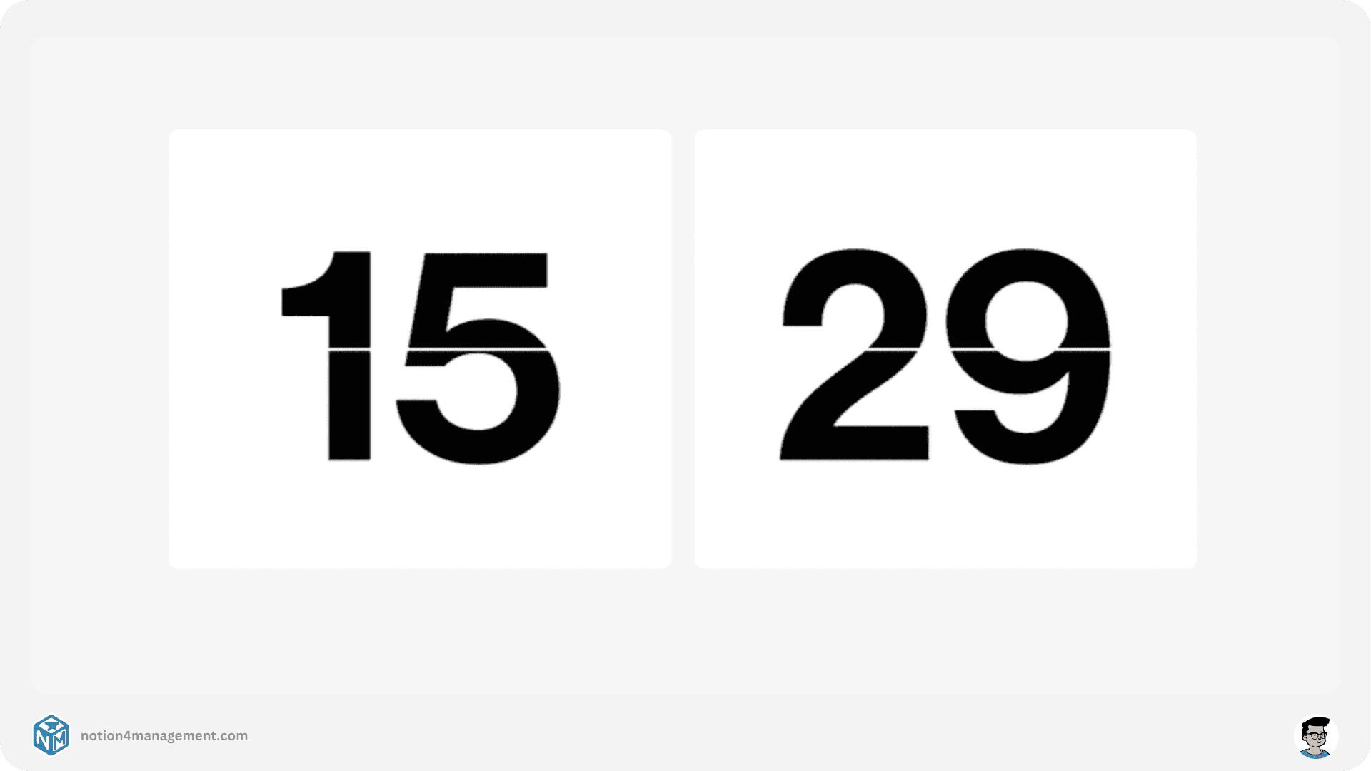 Notion flip clock widget