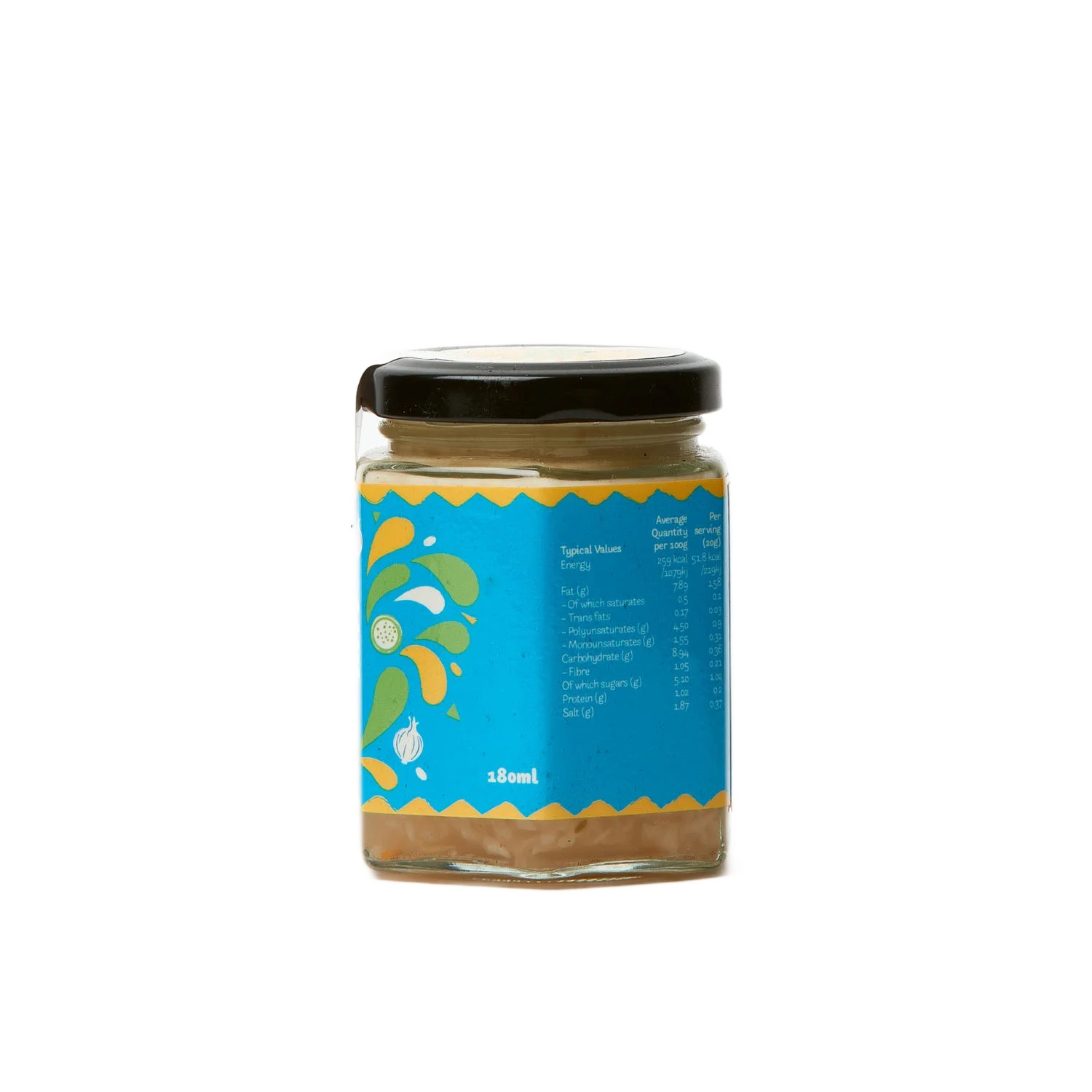 Full Feast Exotic Sauce jar — side view showing label and sauce texture