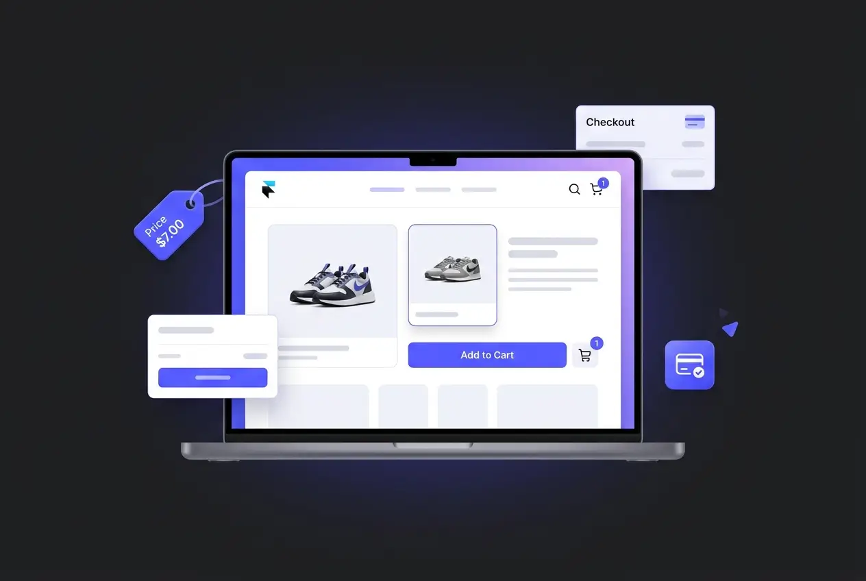 Framer ecommerce in 2026 — online store product page with cart built on a Framer website