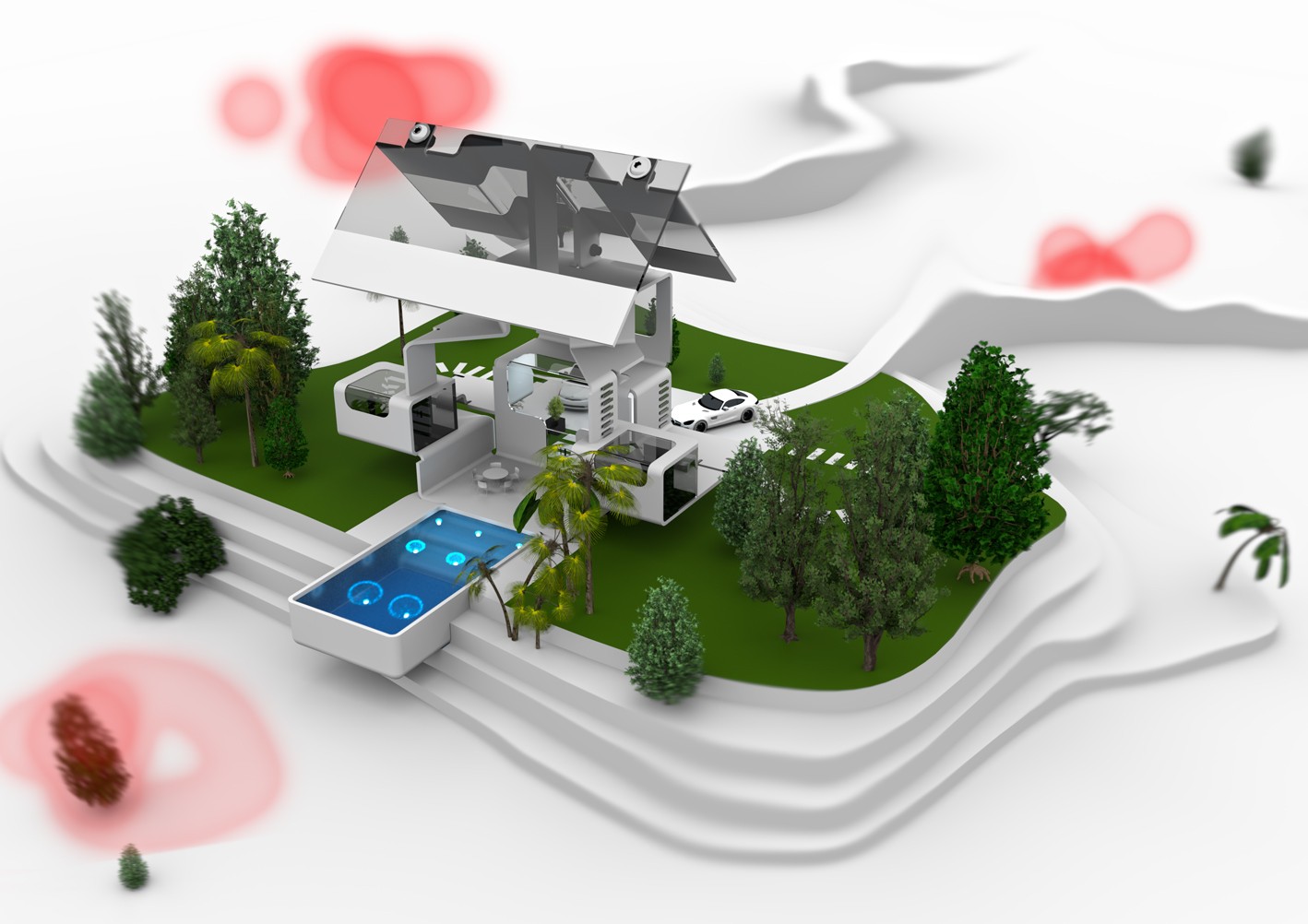 A man hugs a woman from behind