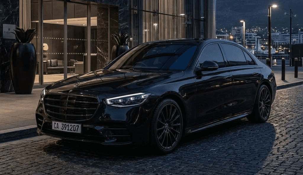 Mercedes-Benz S-Class luxury Cape Town airport transfer vehicle