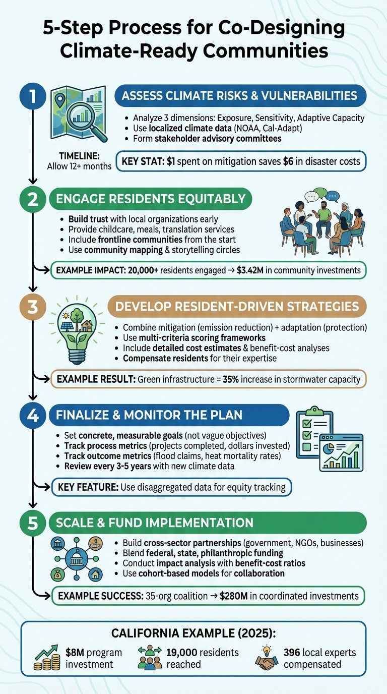 5-Step Process for Co-Designing Climate-Ready Communities with Residents