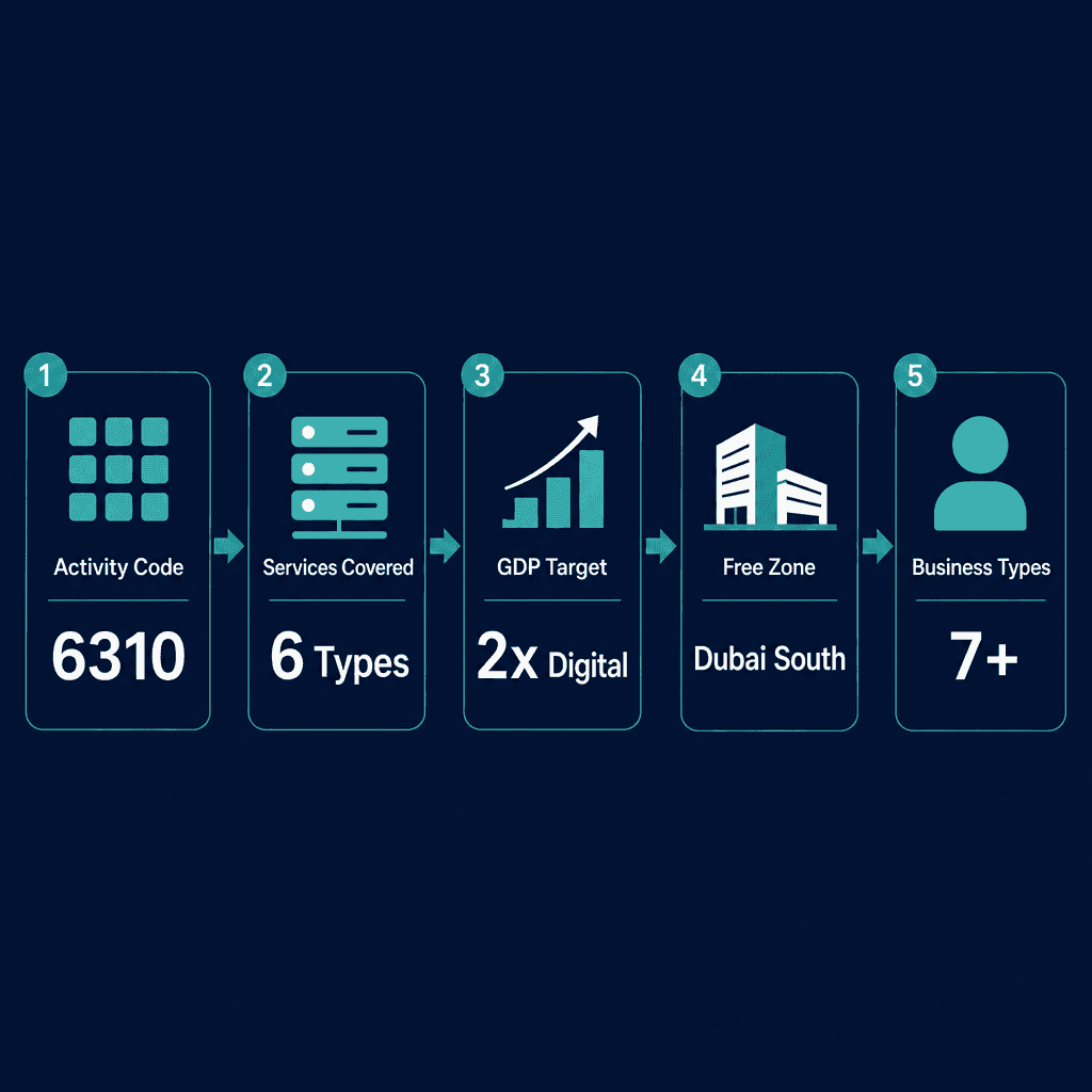 Infographic: Data Processing & Web Portal Services Business License in Dubai