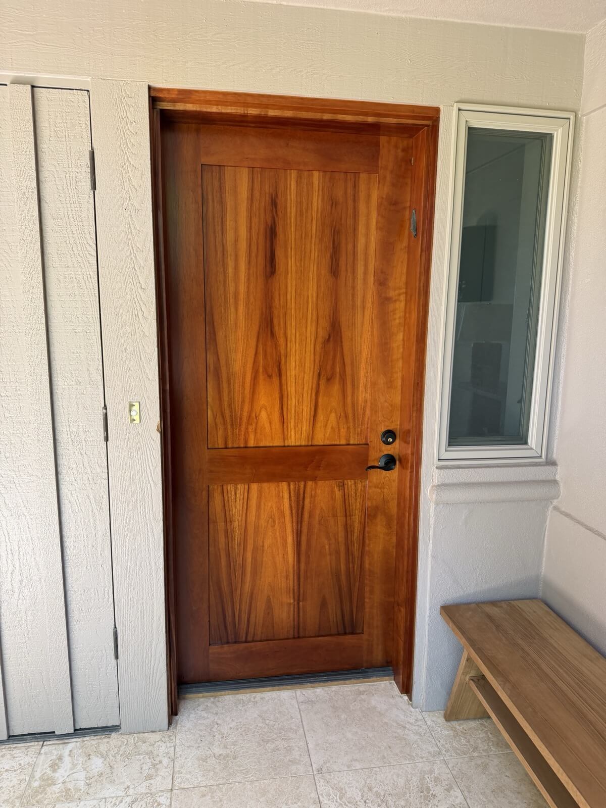 Refinished interior wood door, Big Island