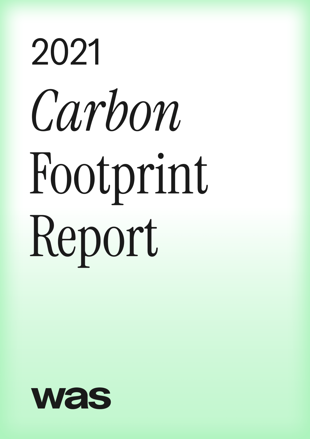 Titelseite des Carbon-Footprint-Berichts 2021